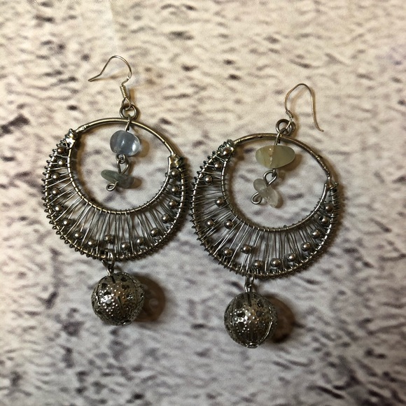 Beautiful upcycled silver hoops: Handmade by me - Picture 6 of 8